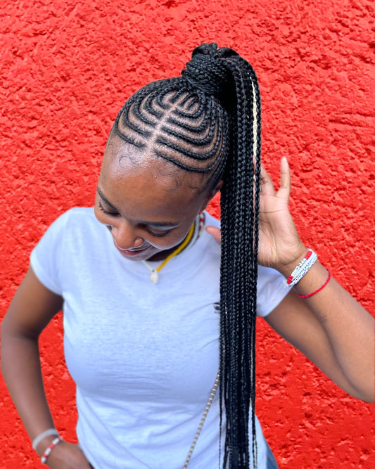 Sleek Updo Cornrows