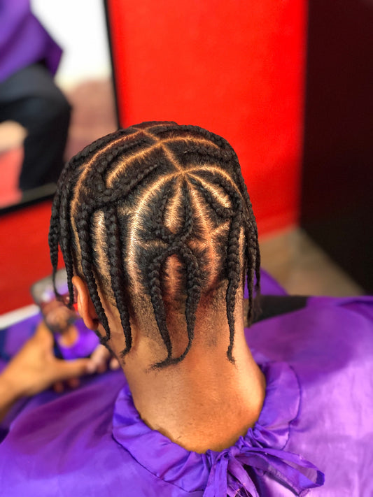 Male hairstyles (flat cornrows)