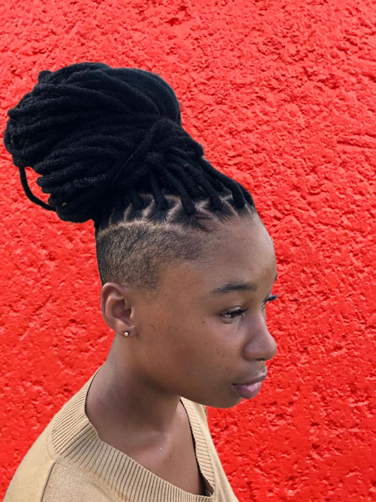 Natural dreadlocks half head